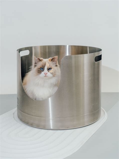 stainless steel litter box high sides|extra large enclosed litter box.